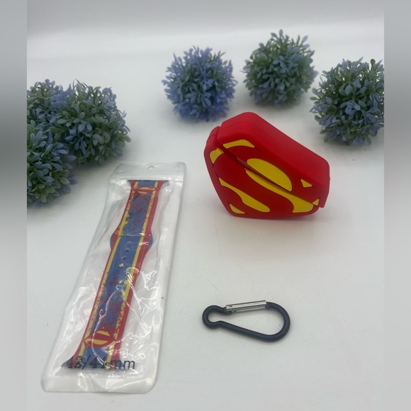 Super Man Sport Band Apple Watch 42/44mm and AirPod Pro Case - Picture 1 of 10